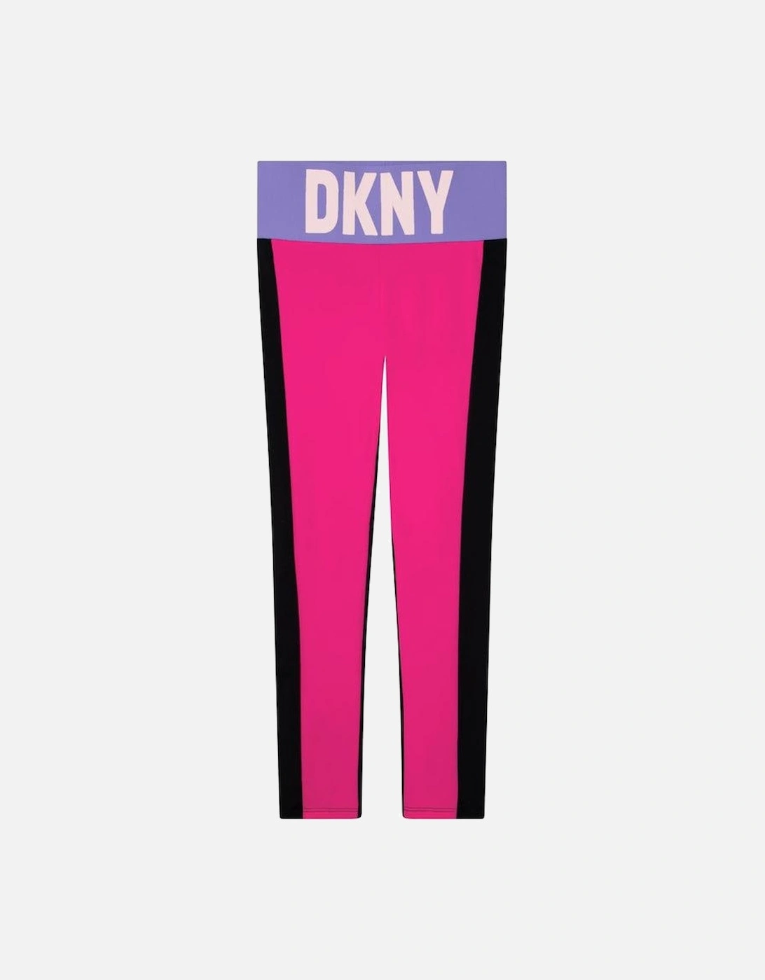 Girls Pink Logo Leggings, 3 of 2