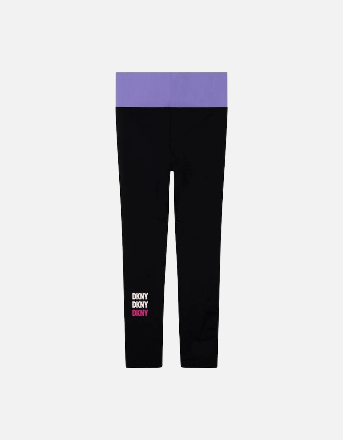 Girls Pink Logo Leggings