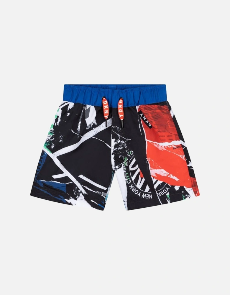 Boys Multi Print Swim Shorts
