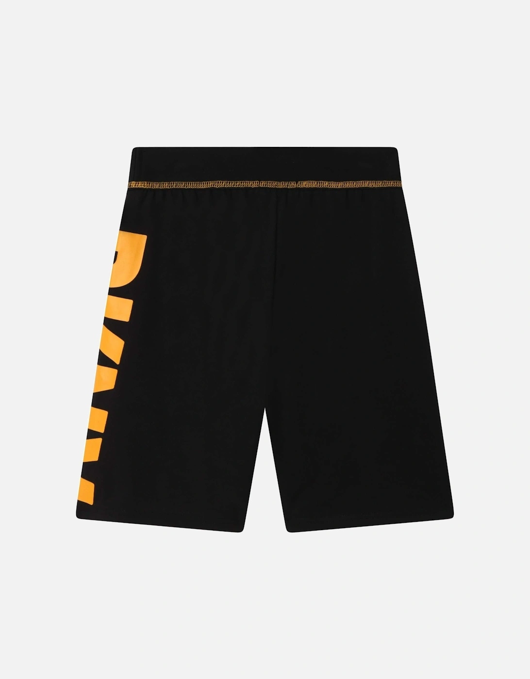 Boys Black Cotton Logo Shorts