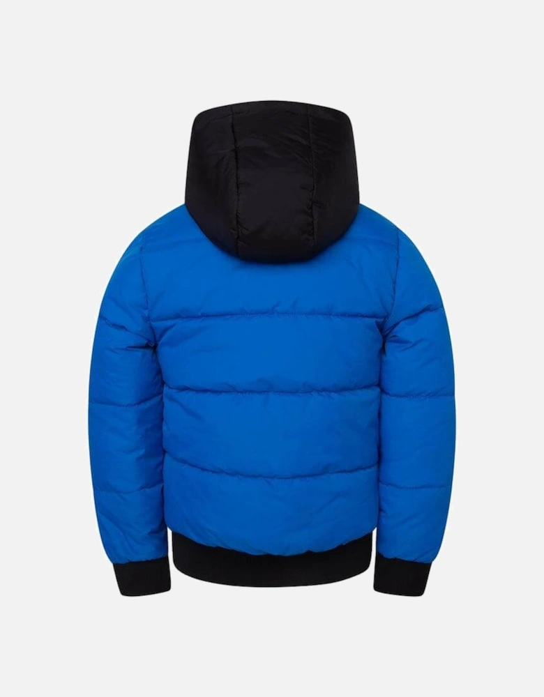 Boys Blue Reversible Puffer Jacket