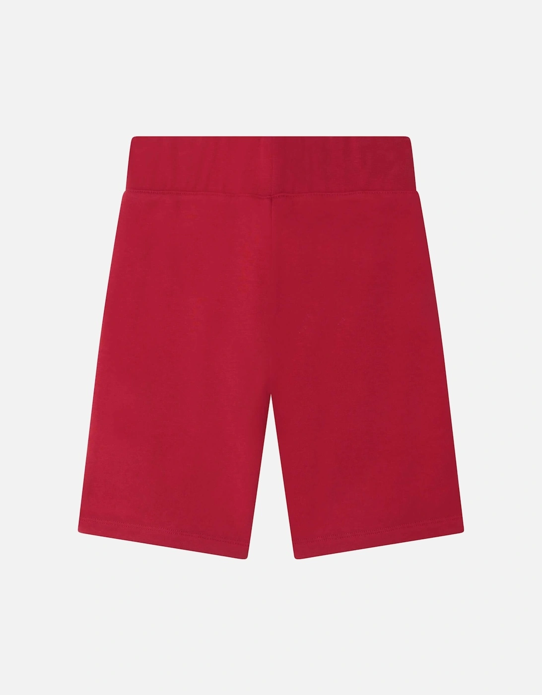 Boys Red Logo Print Shorts