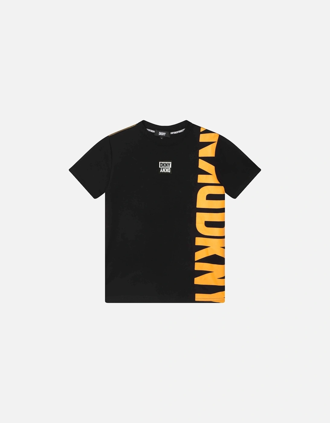 Boys Black Cotton Logo T-Shirt, 3 of 2