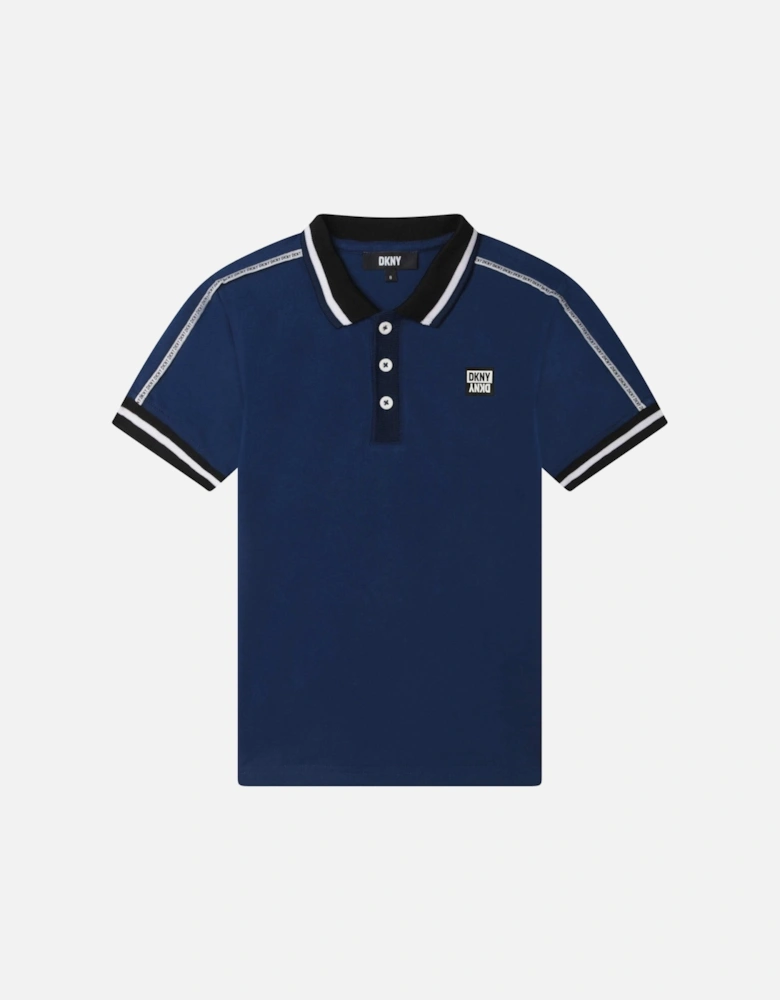 Boys Blue Cotton Polo Shirt