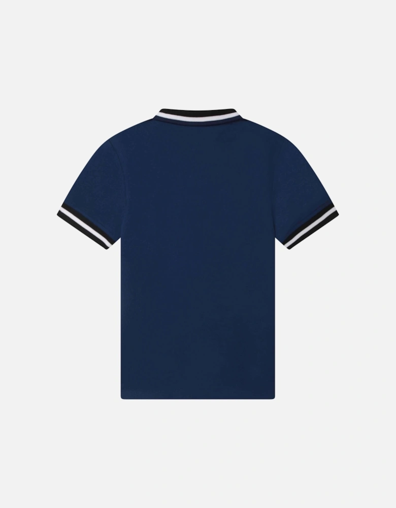 Boys Blue Cotton Polo Shirt