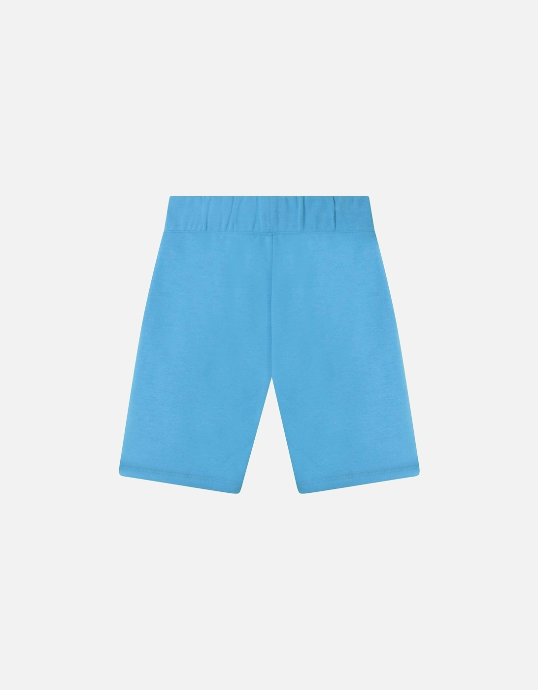 Boys Blue Cotton Logo Shorts