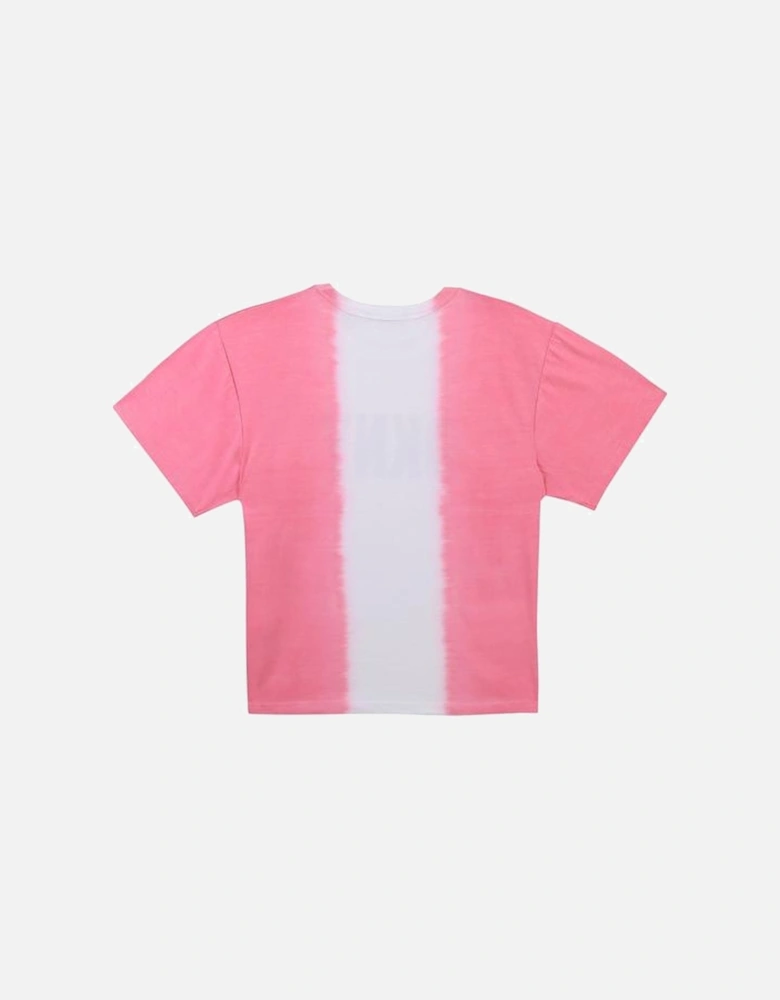 Girls Pink Tie Dye T-Shirt