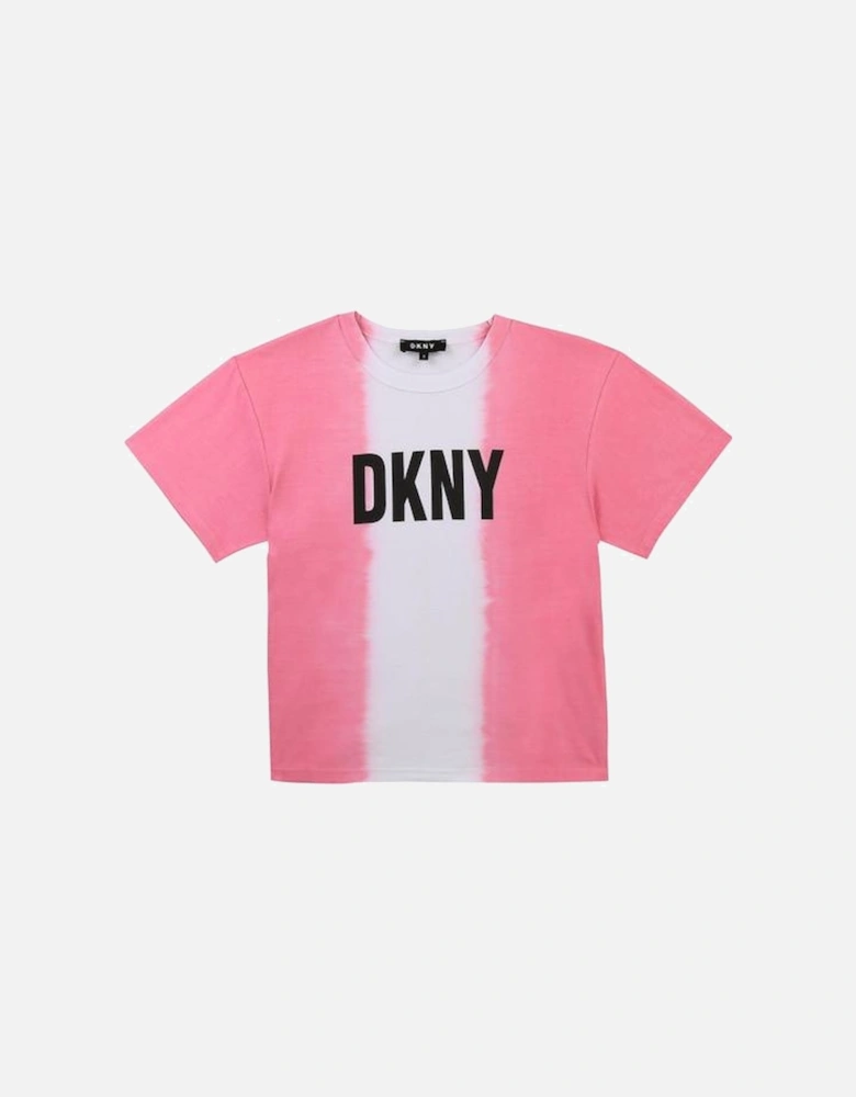 Girls Pink Tie Dye T-Shirt