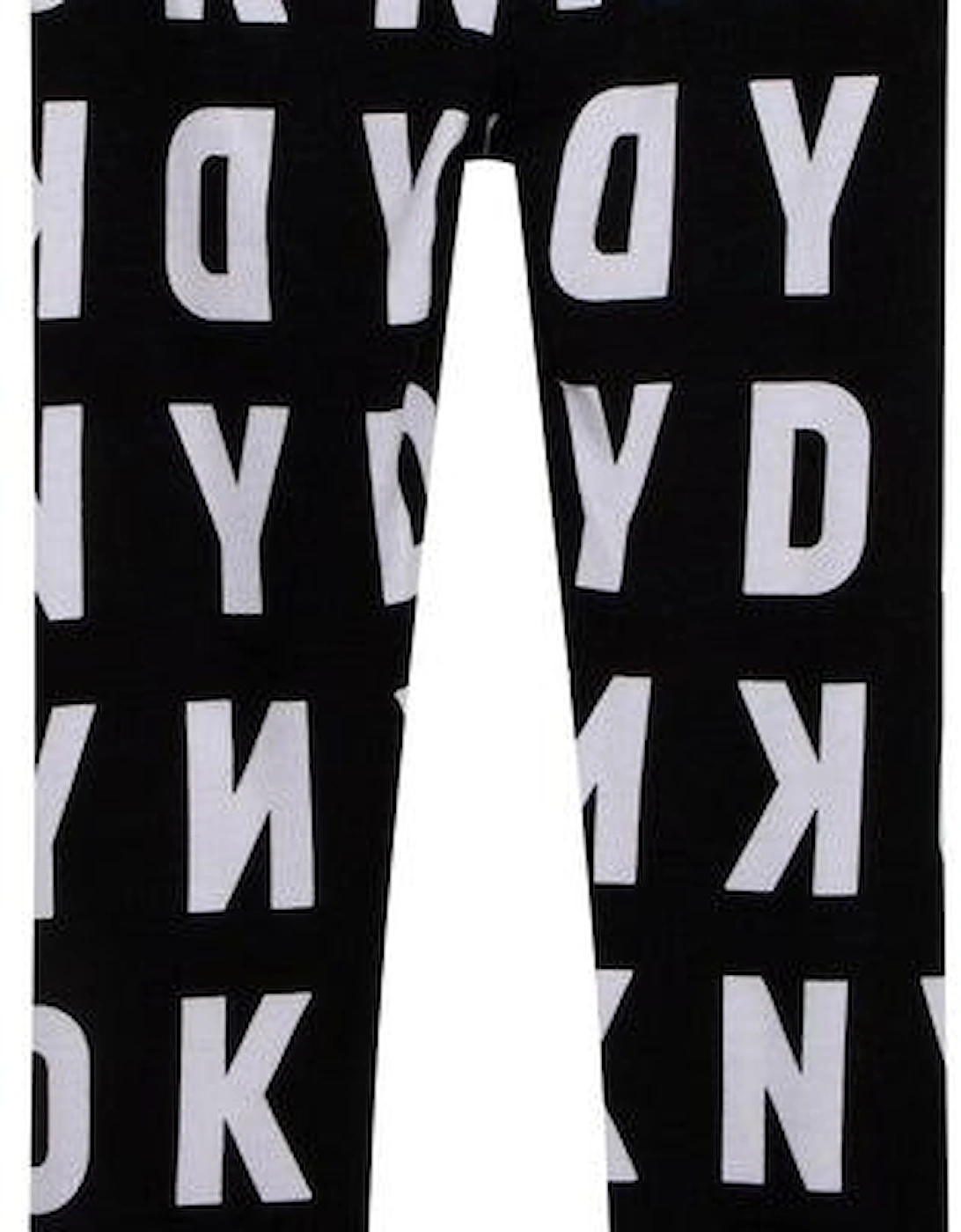 Girls Black Logo Mania Leggings