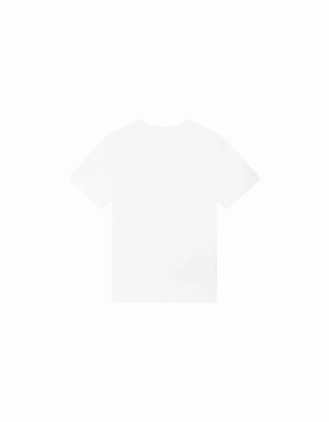 Boys White Cotton Logo T-shirt