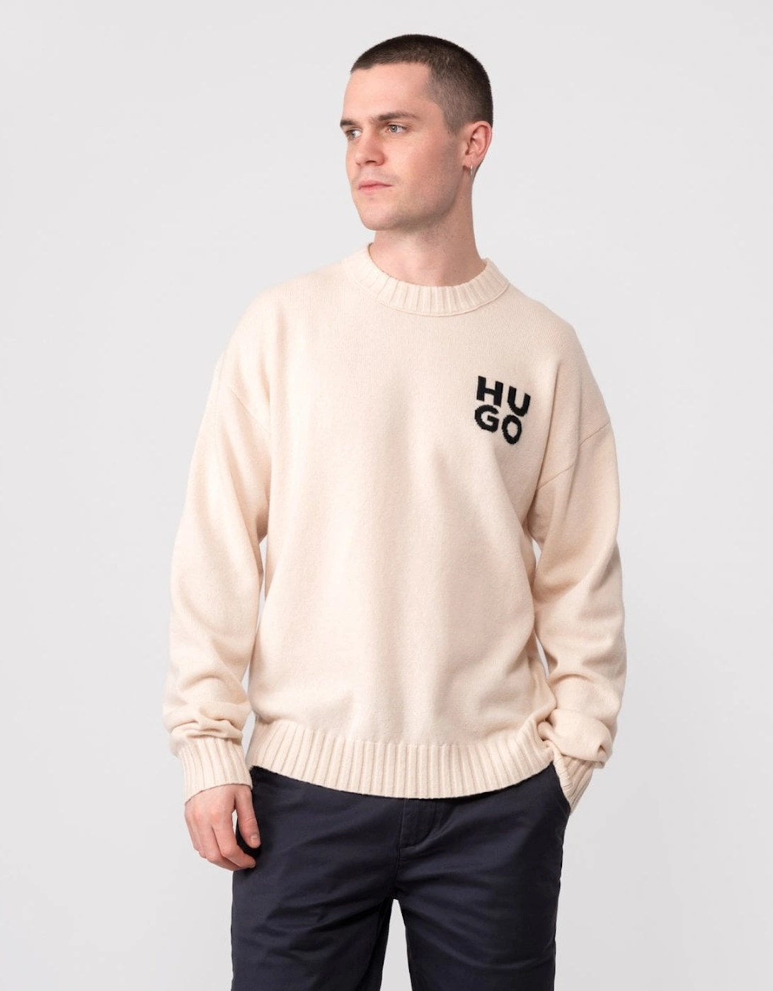 San Cassio Mens Stacked Logo Sweater, 5 of 4