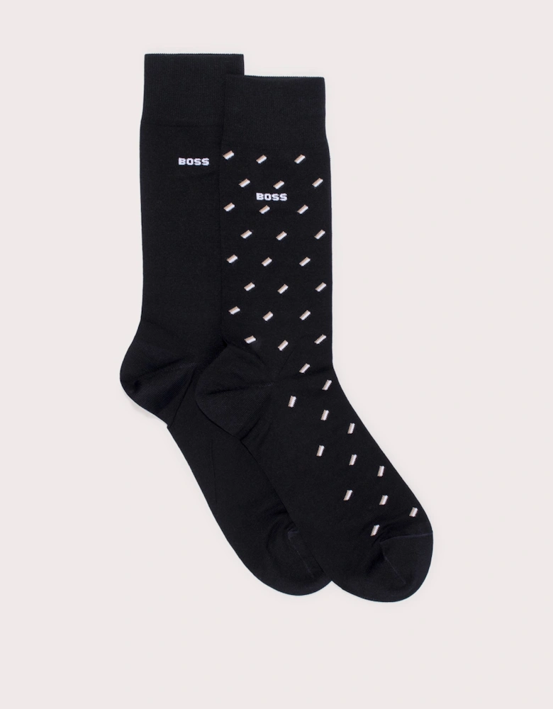 Two Pack Mini Pattern MC Socks