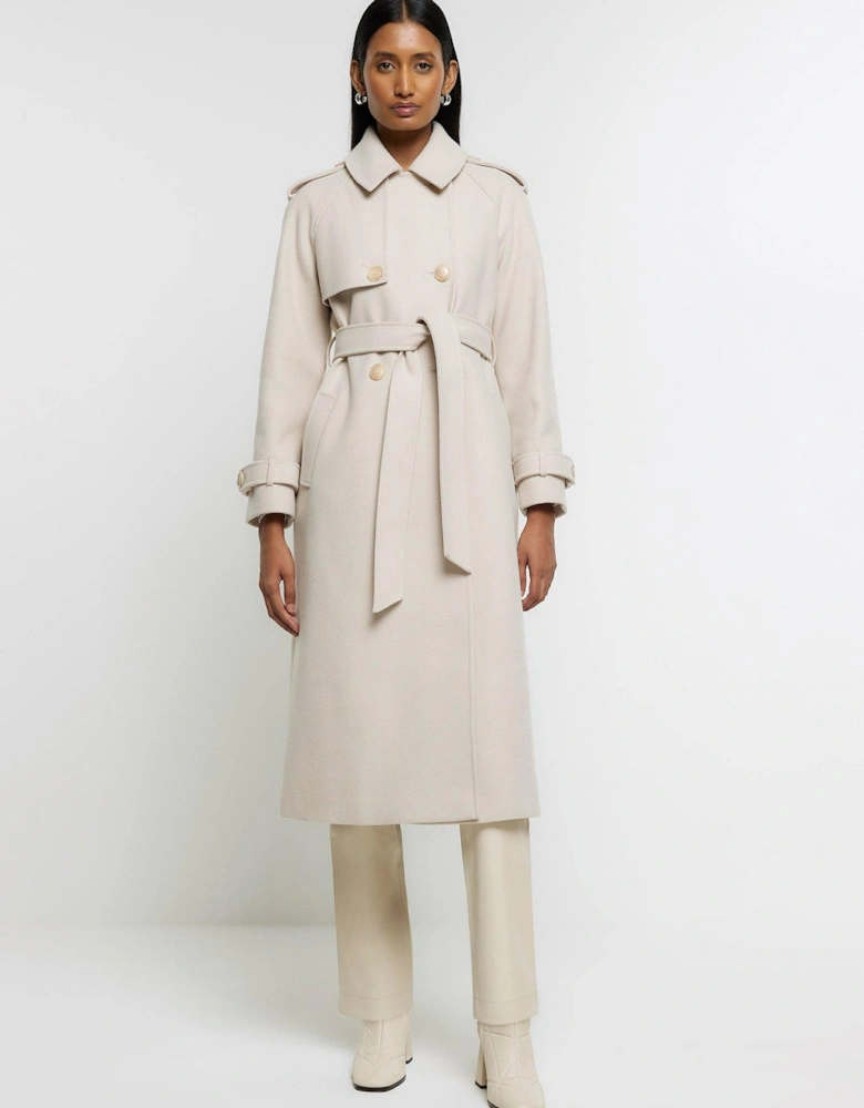 Relaxed Trench Coat - Beige