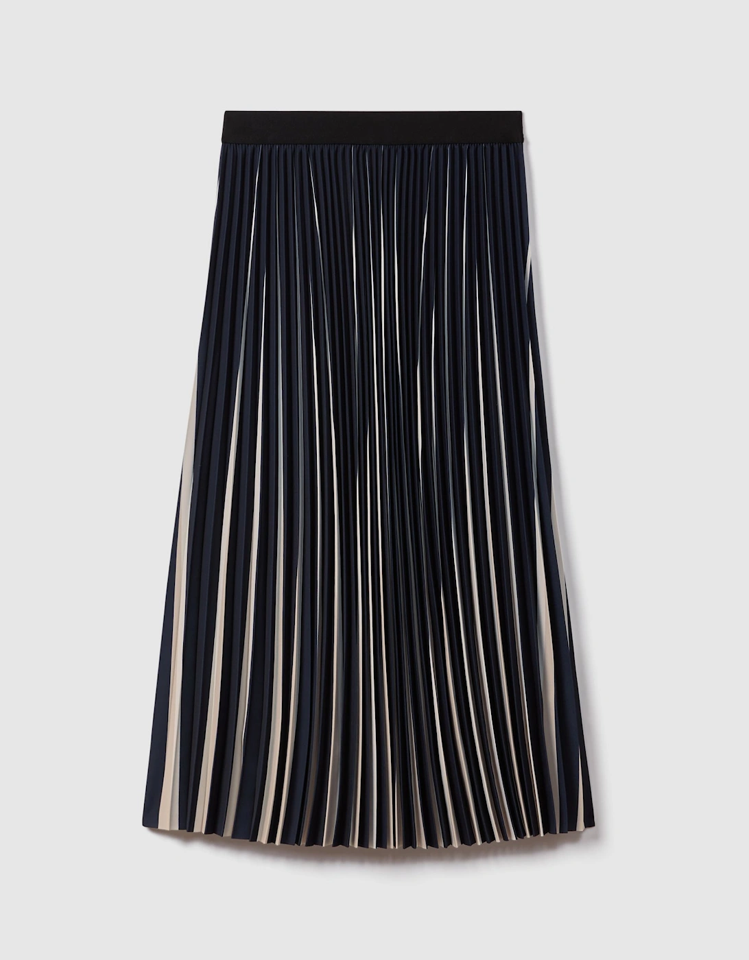 Pleated Striped Midi Skirt, 2 of 1