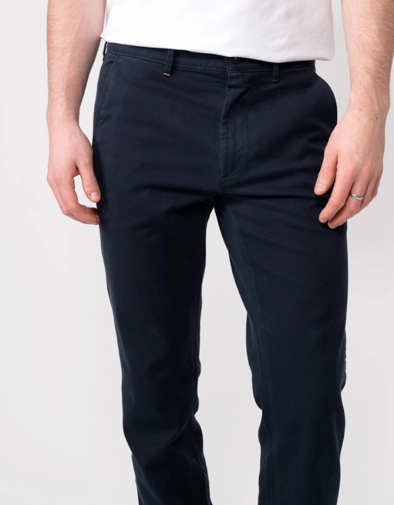 Orange Mens Slim Fit Trousers in Stretch-Cotton Twill