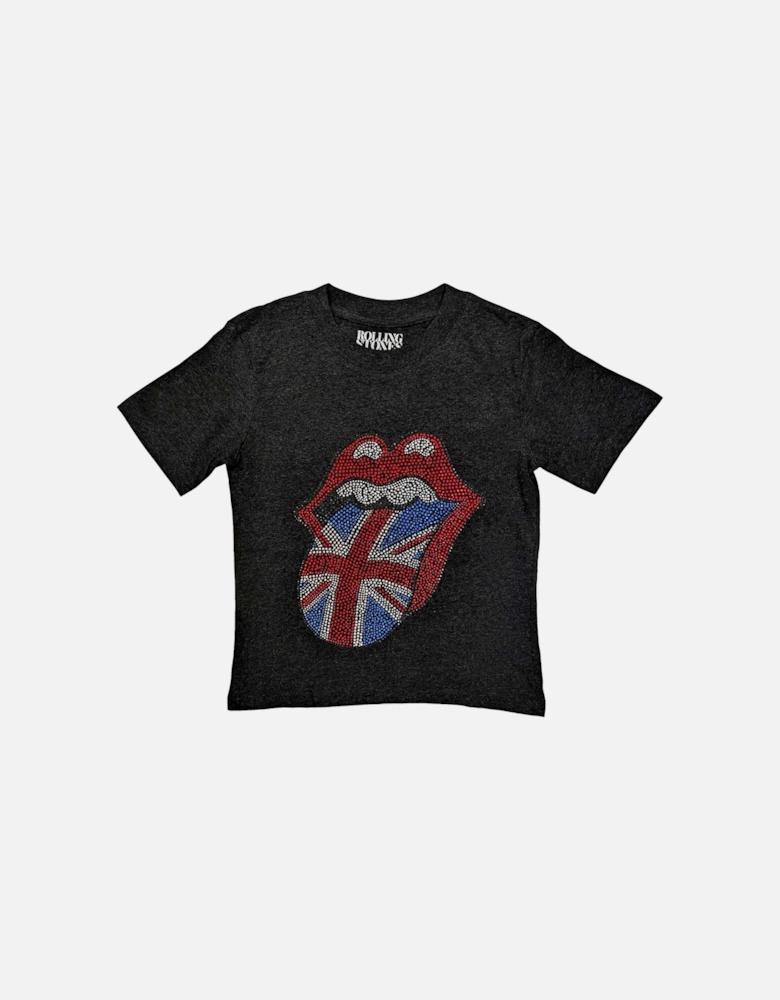 Childrens/Kids British Tongue Embellished T-Shirt