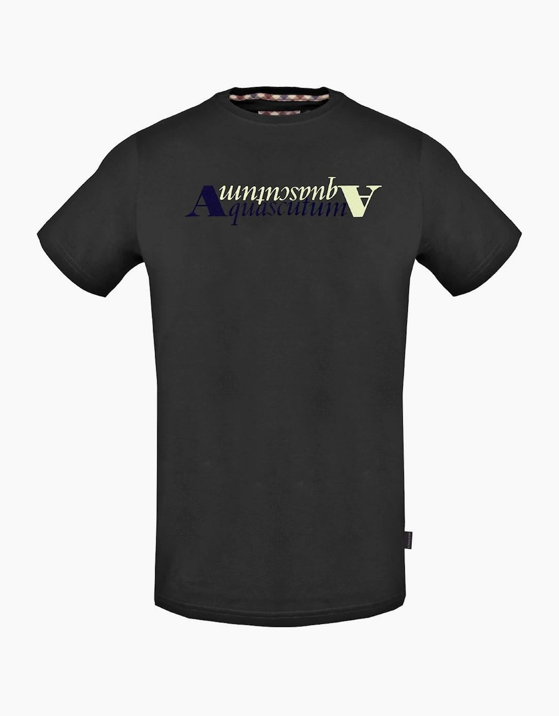 Men's Aquascutum Reflection Logo Black T-Shirt - Size: 40
