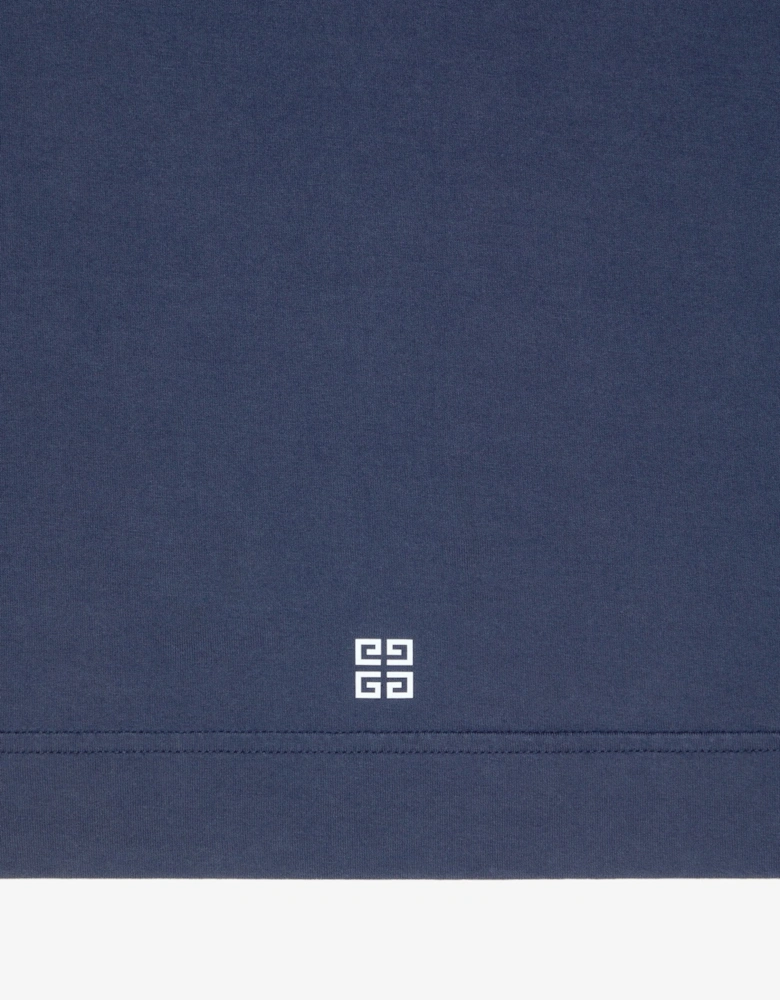 Star Pocket T-shirt Casual Fit Blue