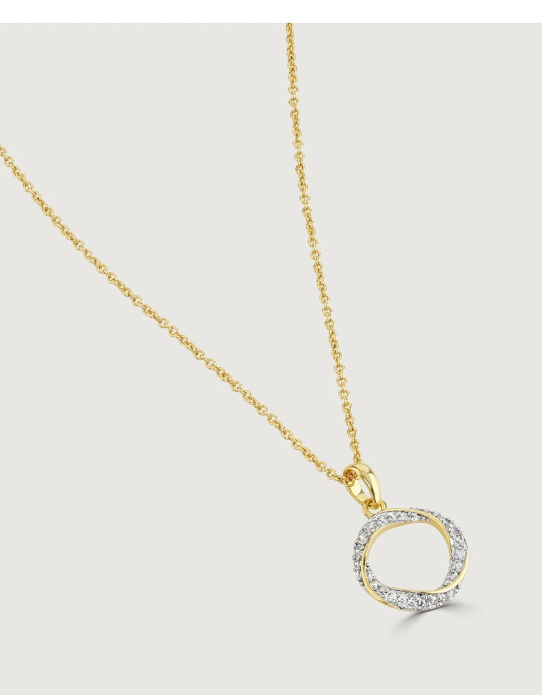 Two-Tone Viennese Hoop Necklace