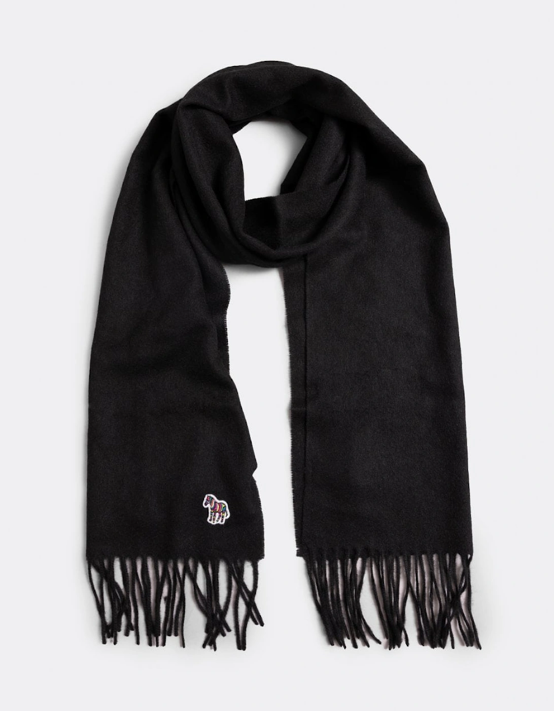 Mens Zebra Patch Wool Scarf, 5 of 4