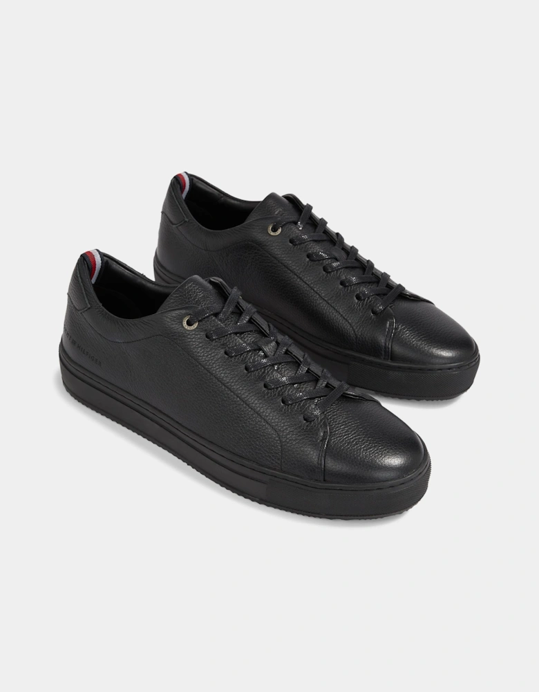Premium Cupsole Mens Grained Leather Trainers