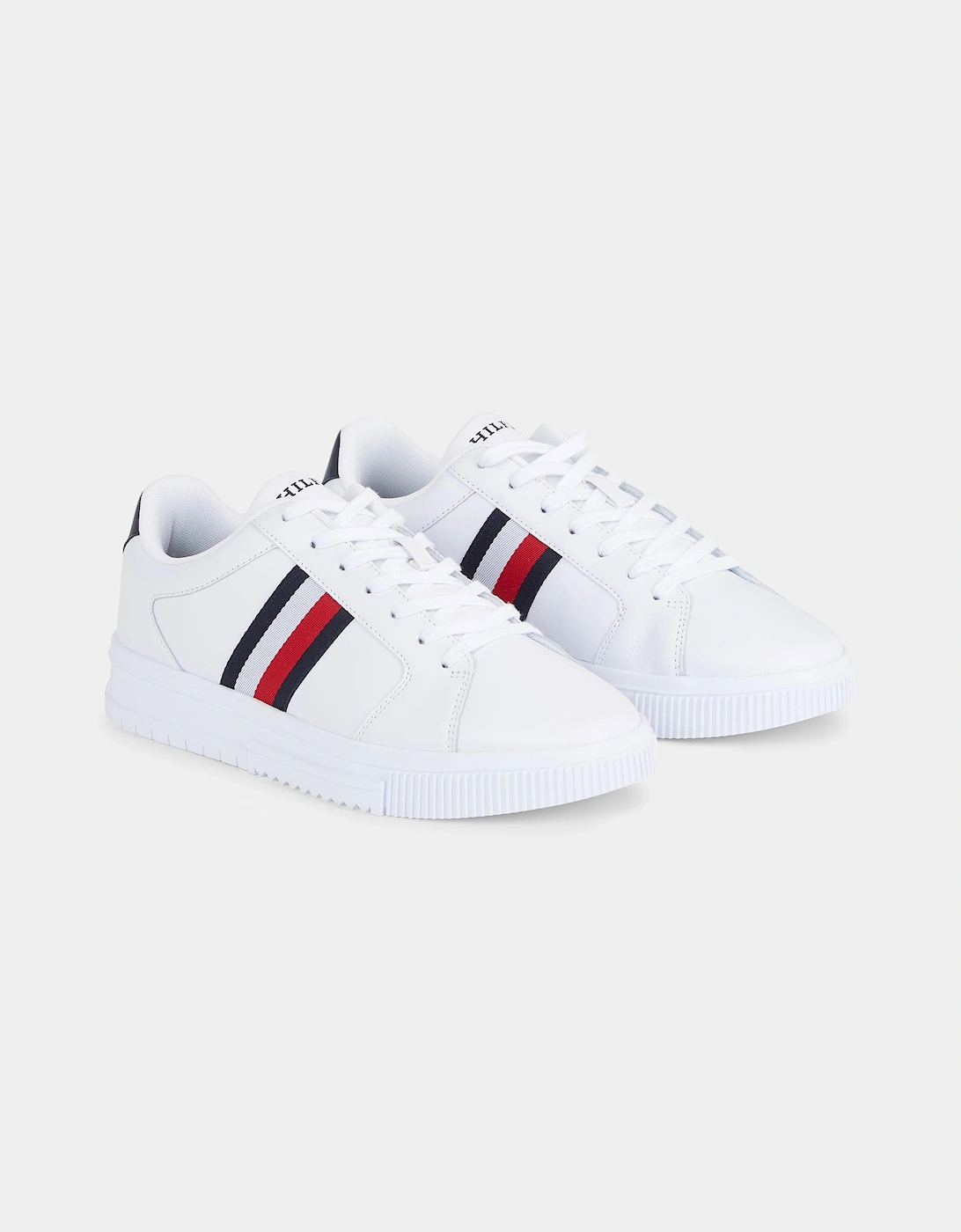 Essential Supercup Mens Striped Leather Trainers, 5 of 4