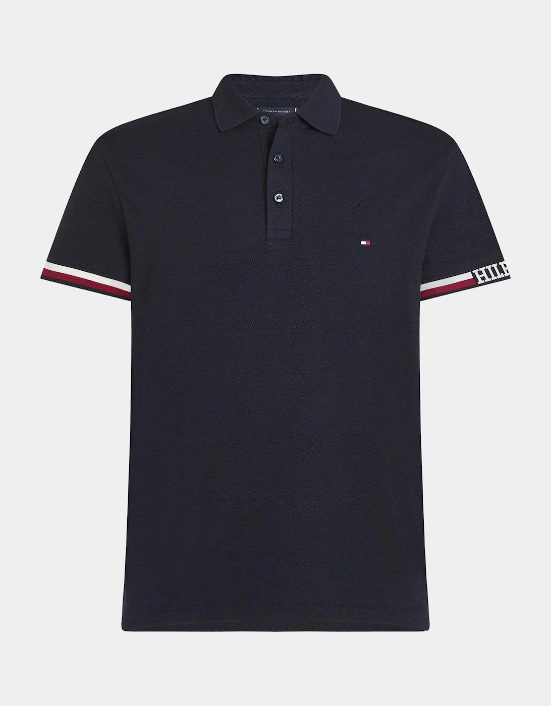 Monotype Flag Cuff Mens Slim Polo