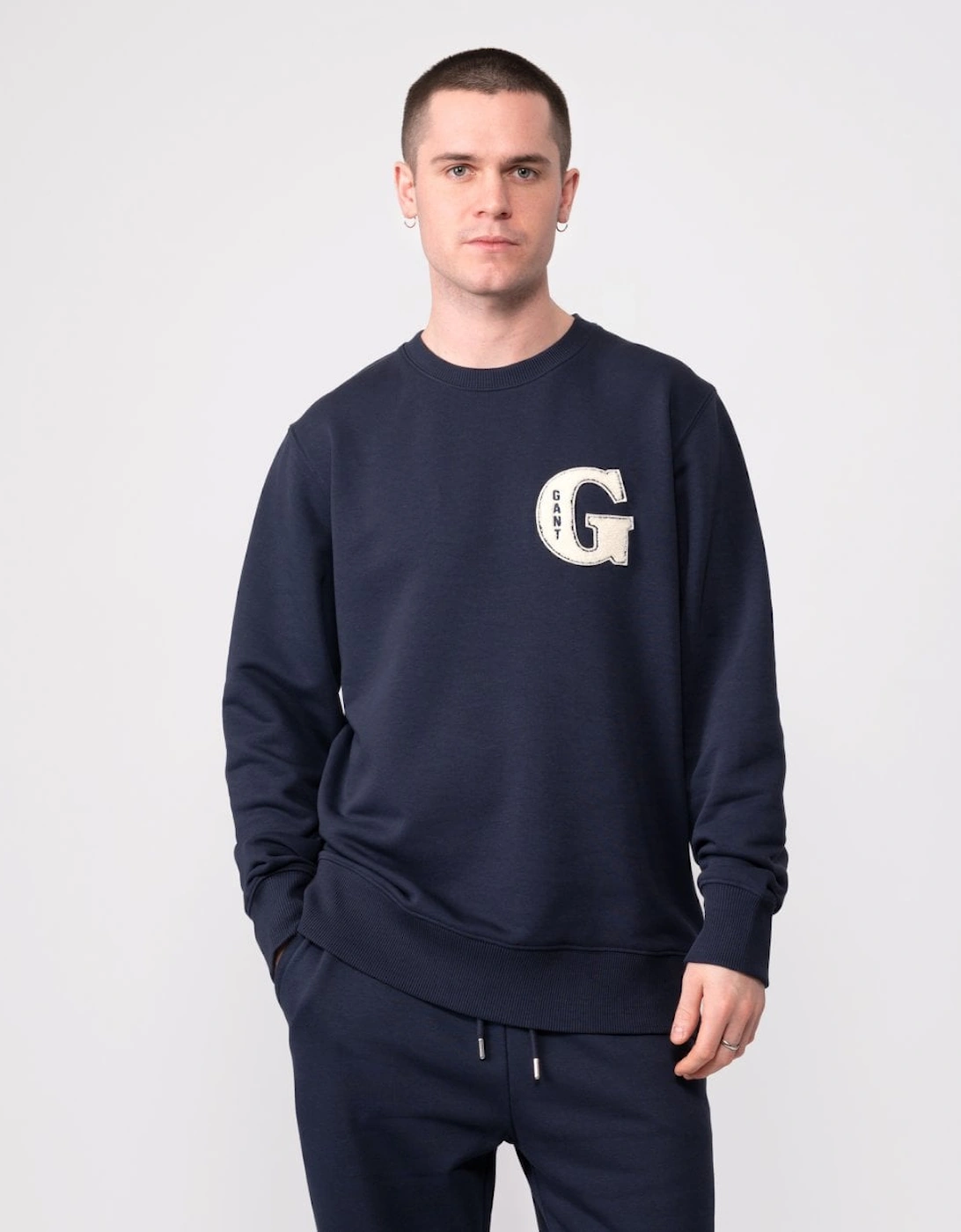 Mens G Graphic Crew Neck Sweatshirt, 5 of 4