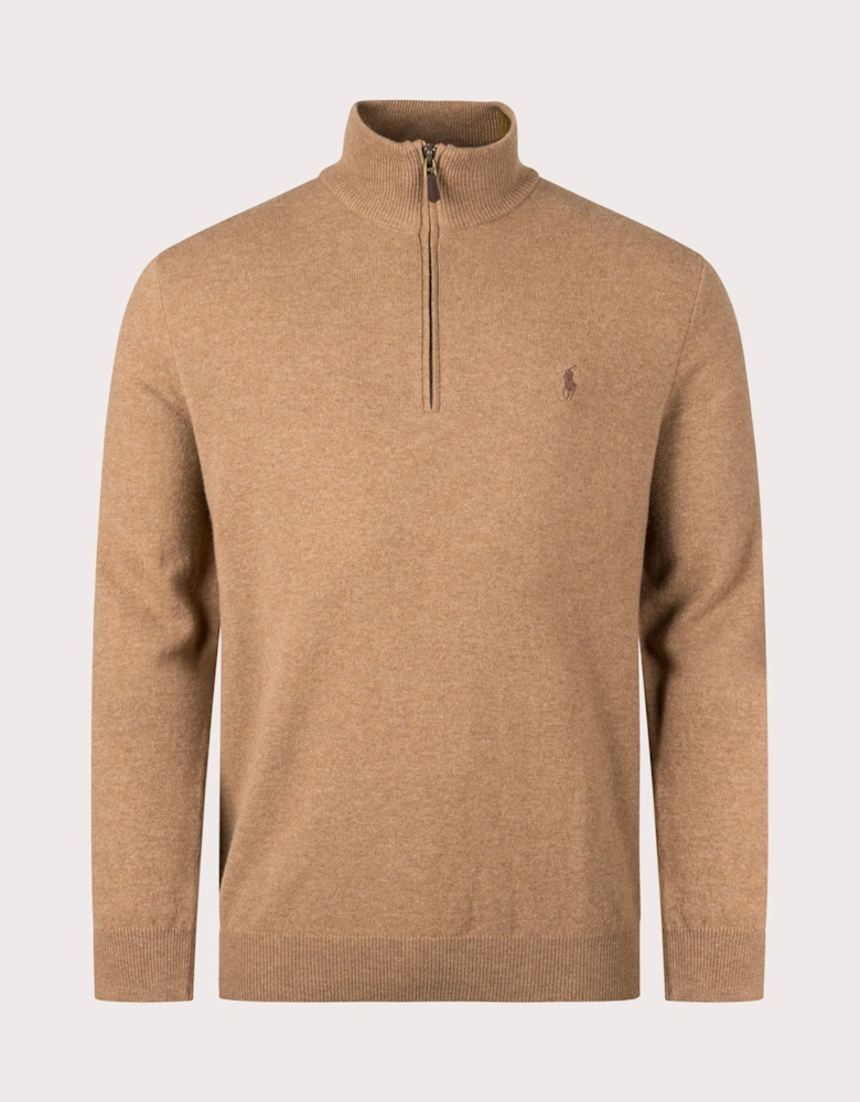 Merino Wool Quarter Zip Jumper