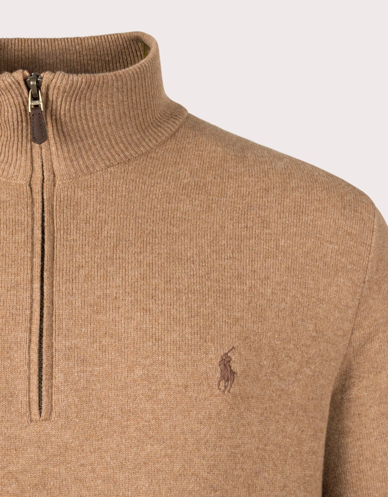 Merino Wool Quarter Zip Jumper