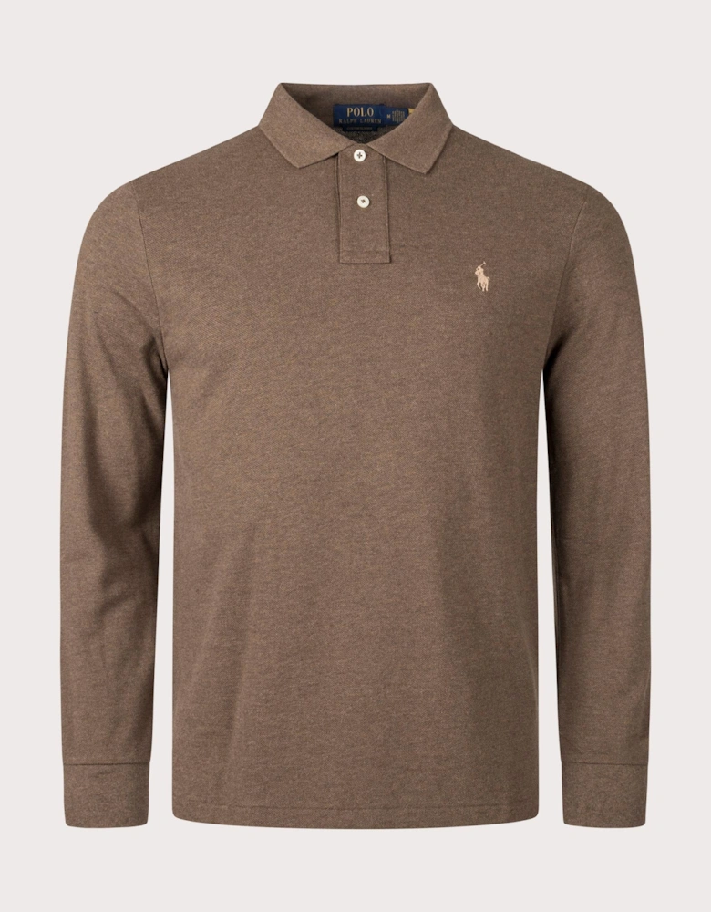 Custom Slim Fit Long Sleeve Polo Shirt