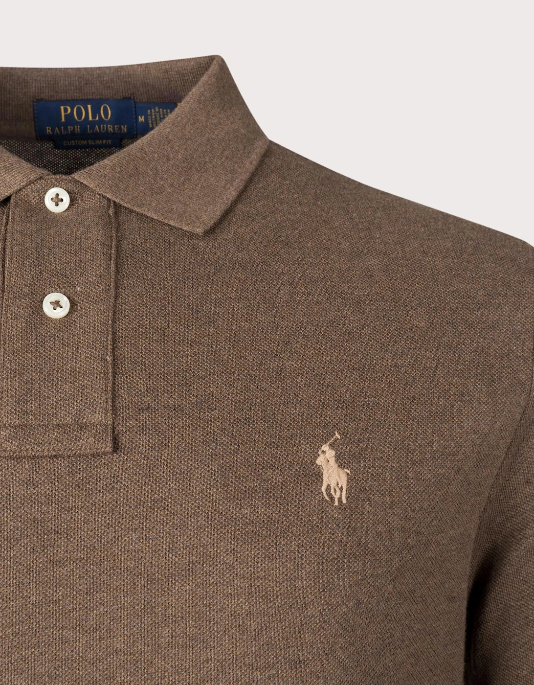 Custom Slim Fit Long Sleeve Polo Shirt