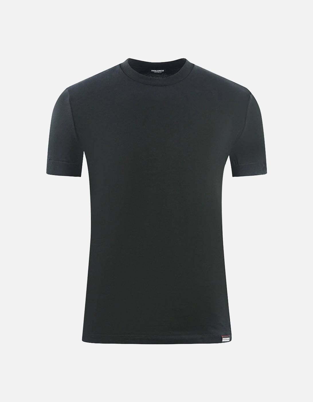 Bold Brand Logo on Sleeve Black Underwear T-Shirt, 4 of 3