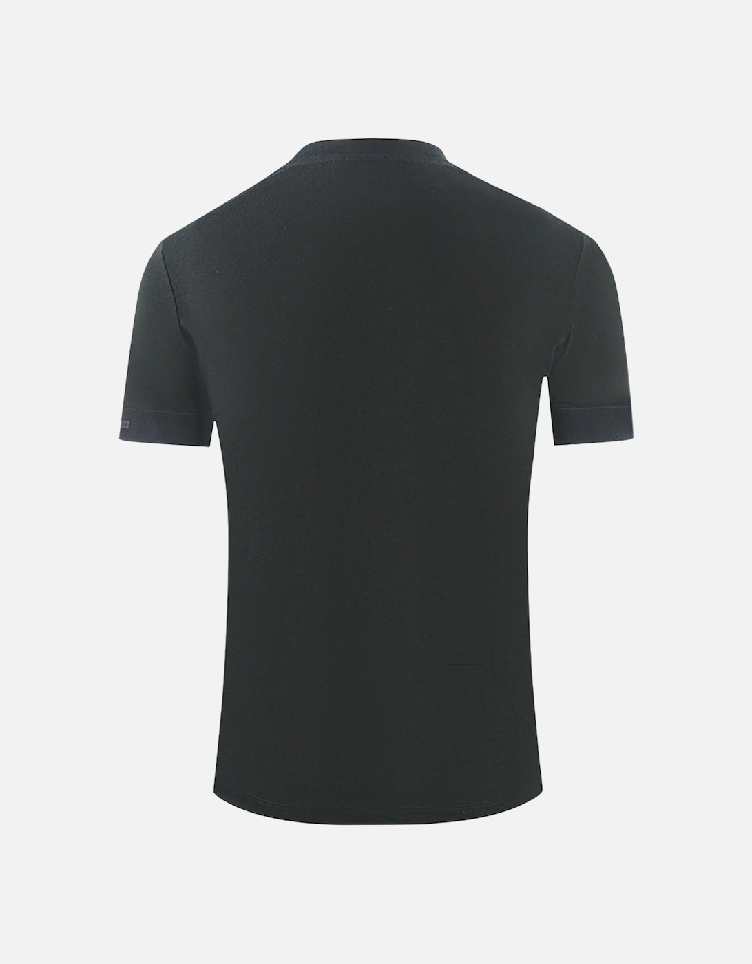 Bold Brand Logo on Sleeve Black Underwear T-Shirt