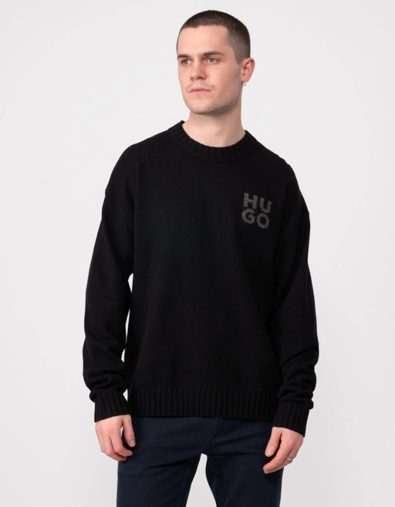 HUGO San Cassio Mens Stacked Logo Sweater