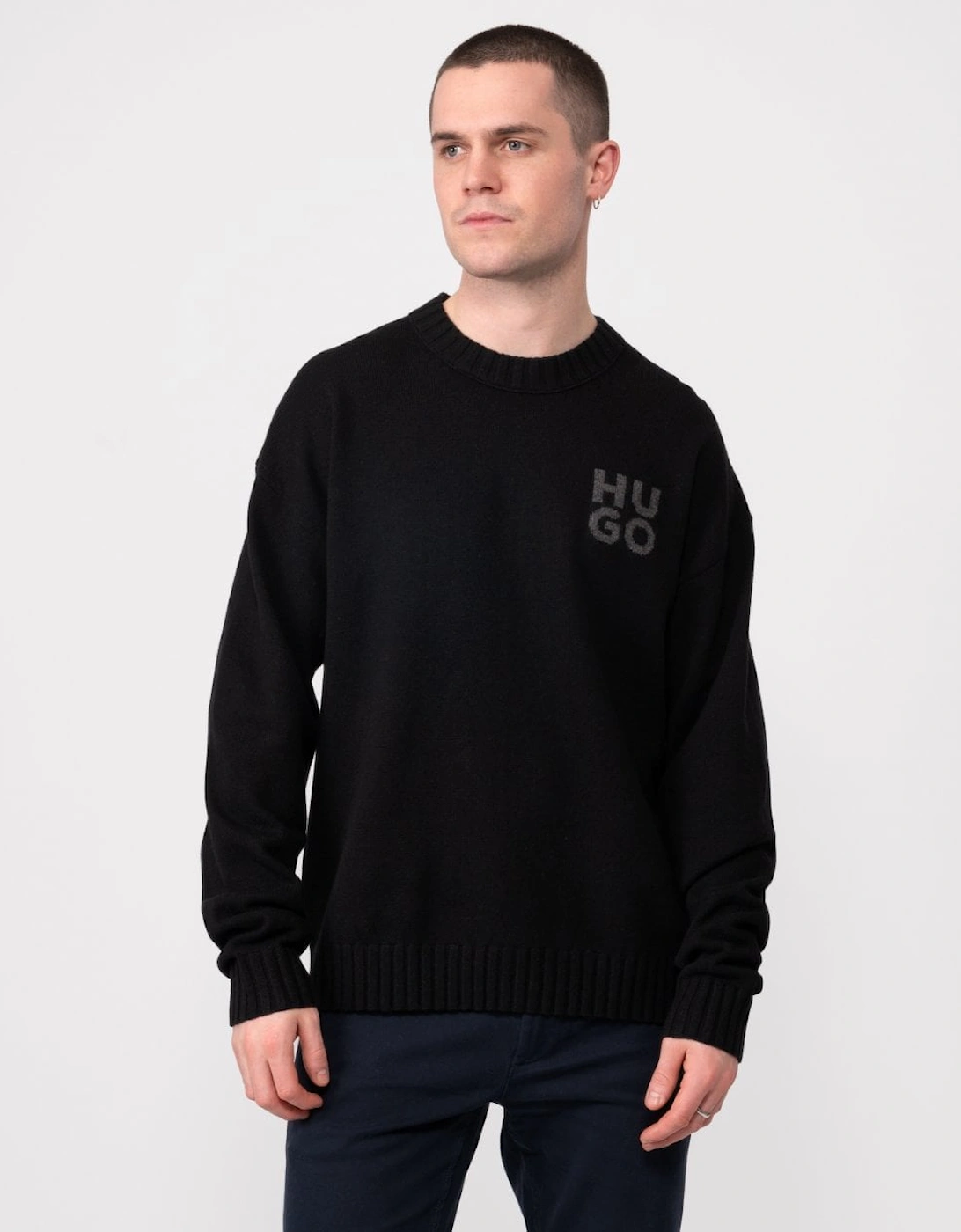 San Cassio Mens Stacked Logo Sweater, 5 of 4