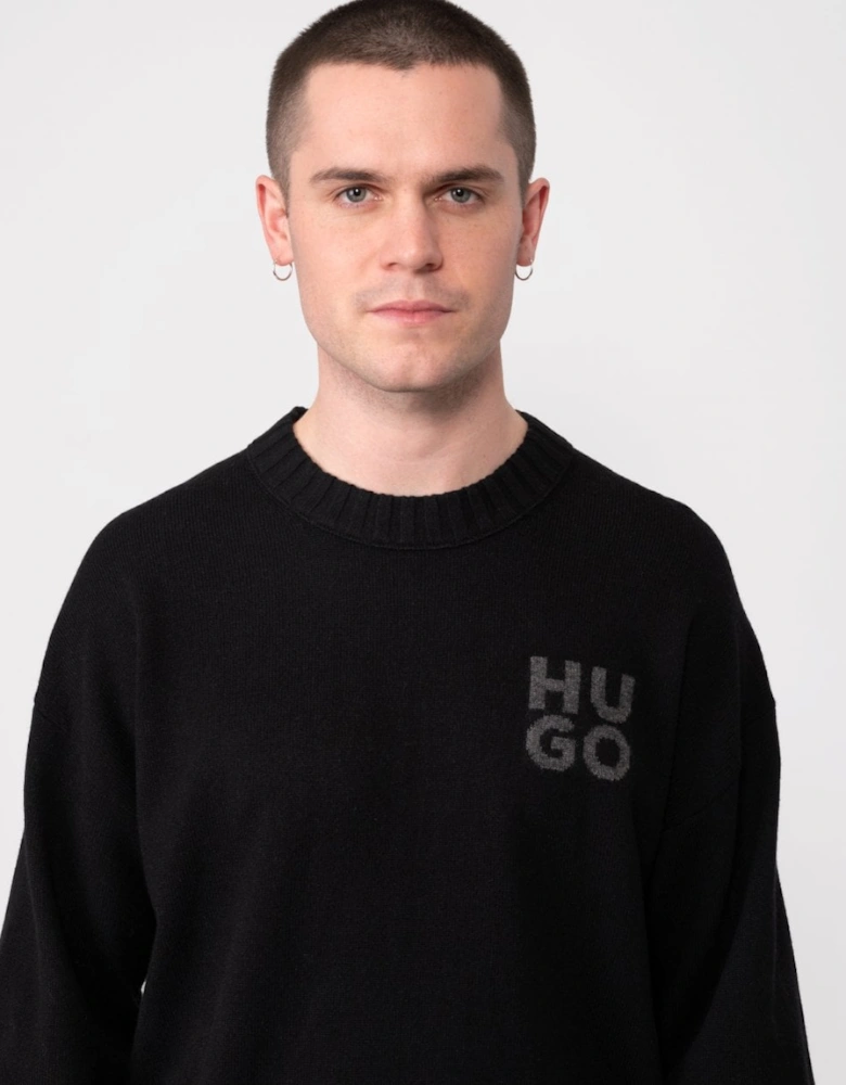 HUGO San Cassio Mens Stacked Logo Sweater