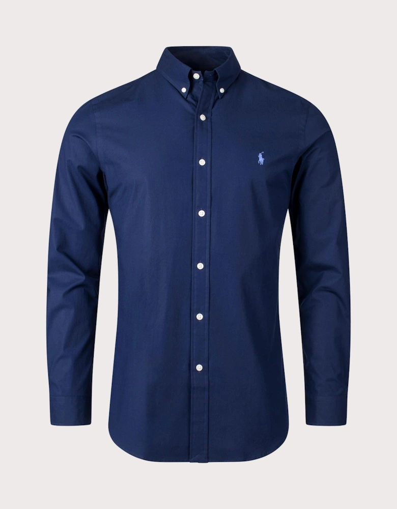 Slim Fit Stretch Poplin Shirt