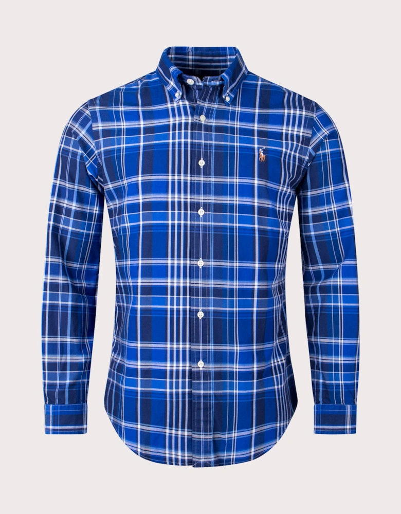 Custom Fit Checkered Oxford Shirt