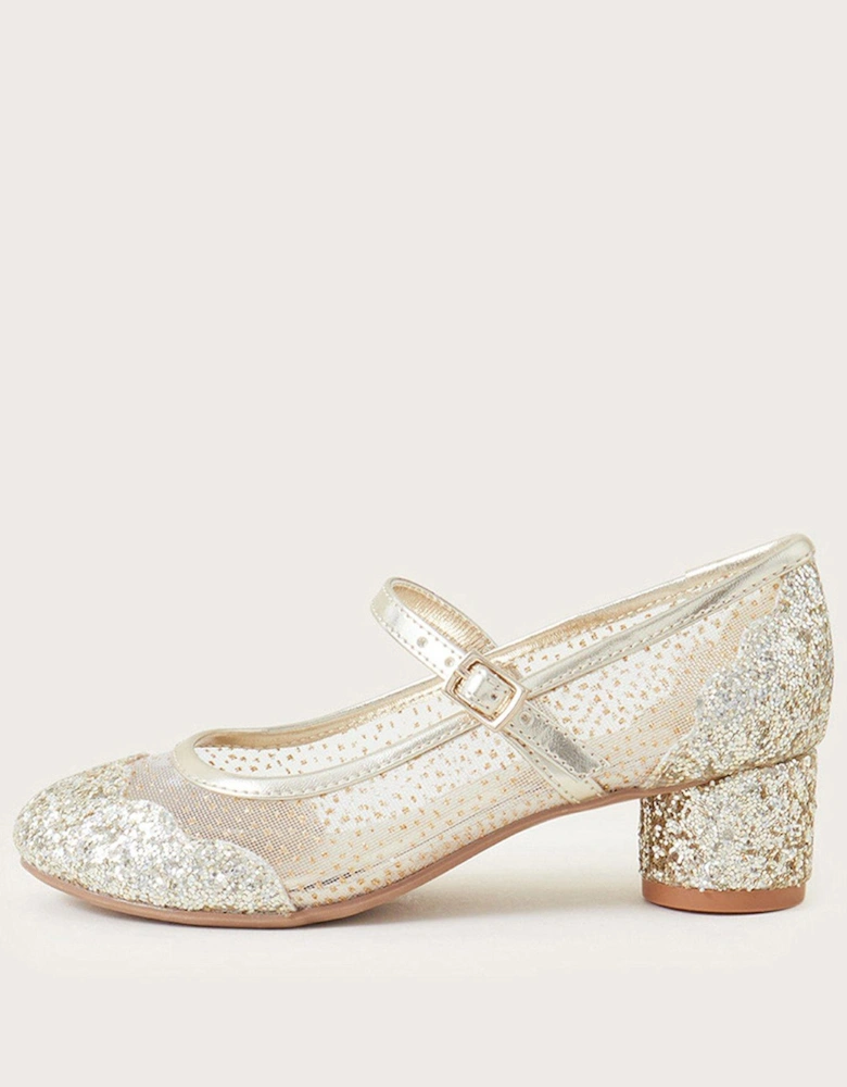 Girls Princess Annabelle Heeled Shoes - Gold