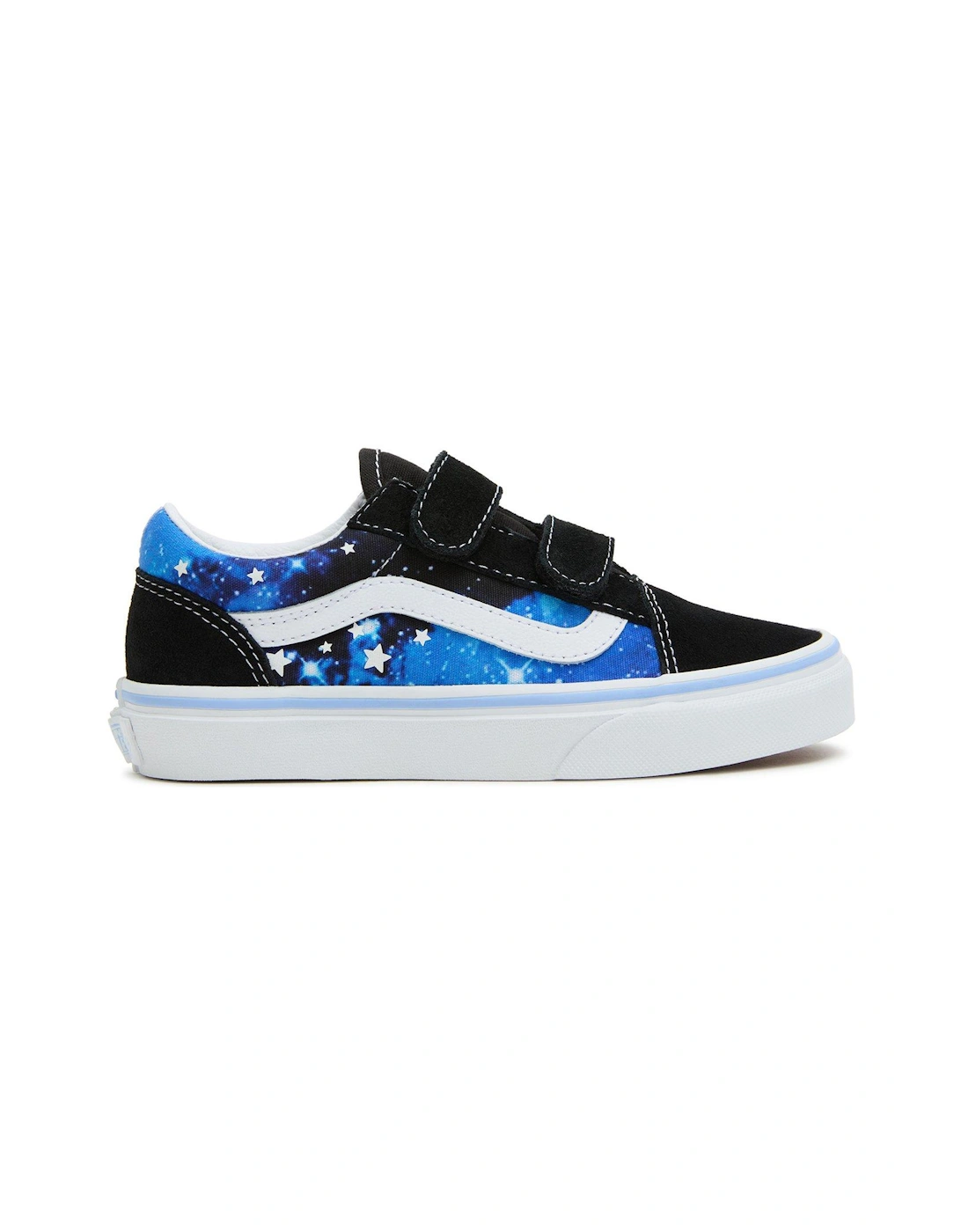 Younger Old Skool Velcro Glow Galaxy Trainers - Blue / Black, 3 of 2