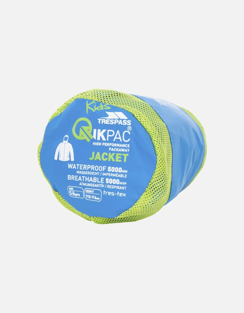 Childrens/Kids Qikpac Waterproof Packaway Jacket