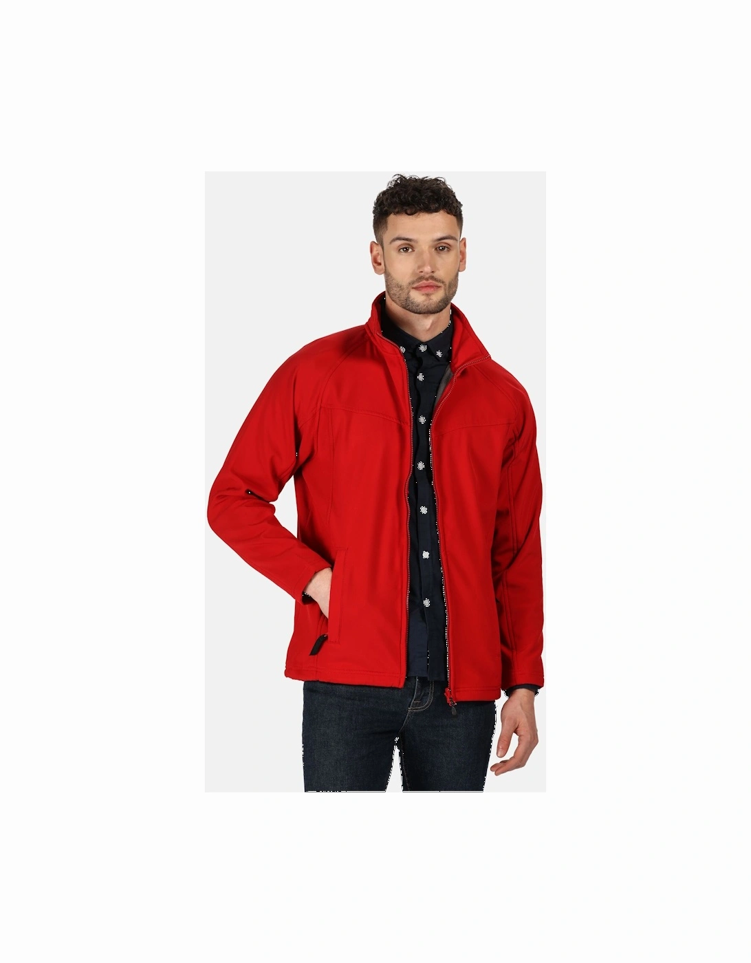 Uproar Mens Softshell Wind Resistant Fleece Jacket, 5 of 4