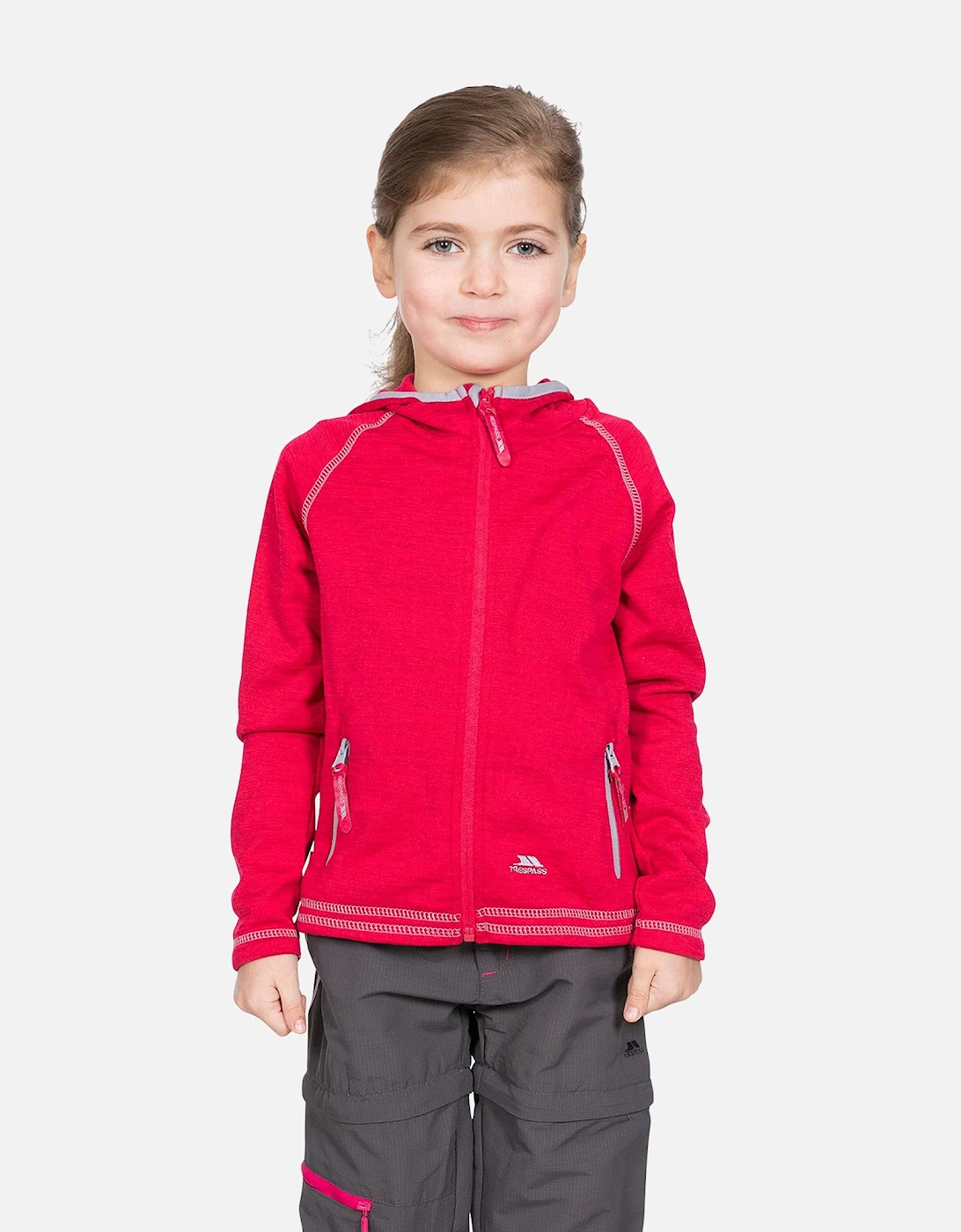 Childrens Girls Goodness Full Zip Hooded Fleece Jacket, 5 of 4