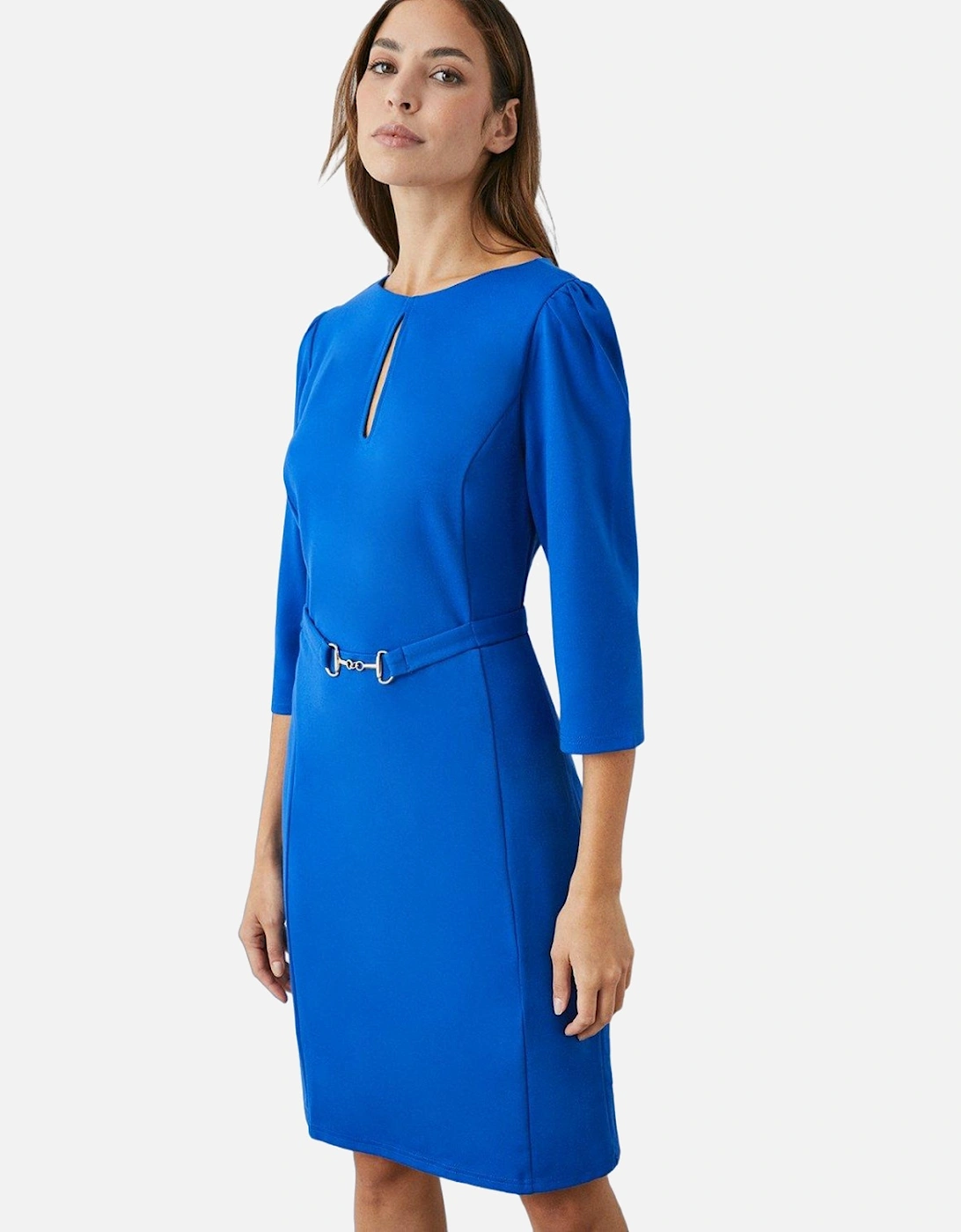 Womens/Ladies Belted Ponte Shift Dress, 5 of 4