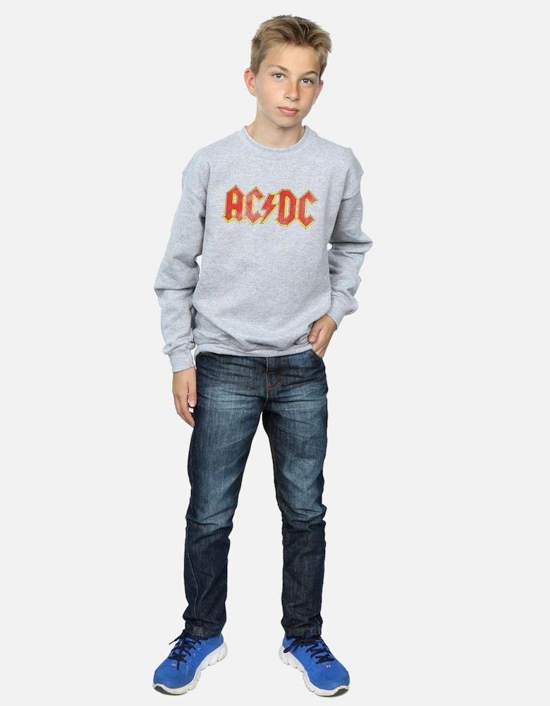 Boys Distressed Logo Sweatshirt
