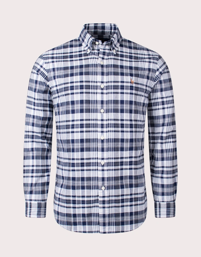 Custom Fit Checkered Oxford Shirt