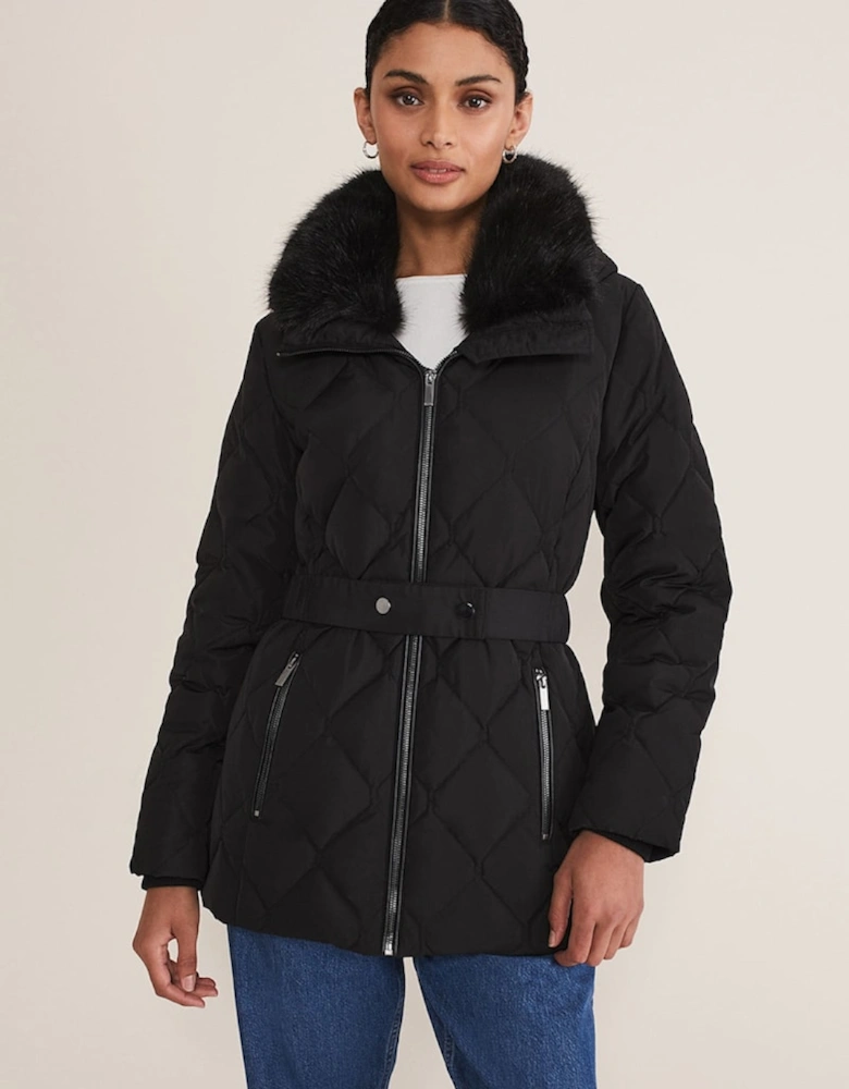 Kia Popper Belted Short Puffer