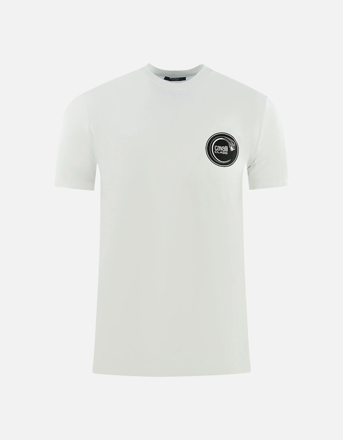 Cavalli Class Circular Snake Logo White T-Shirt, 3 of 2