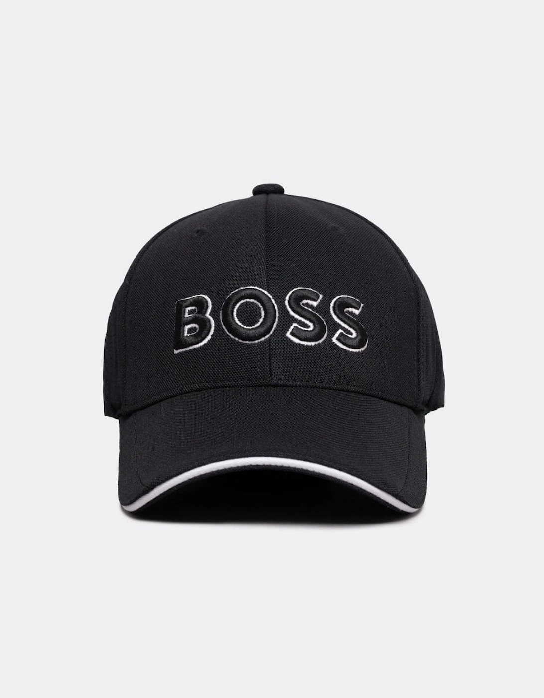 BOSS Green US-1 Mens Stretch-Piqué Cap With Embroidered 3D Logo